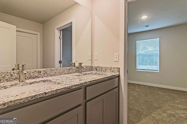 bathroom with vanity