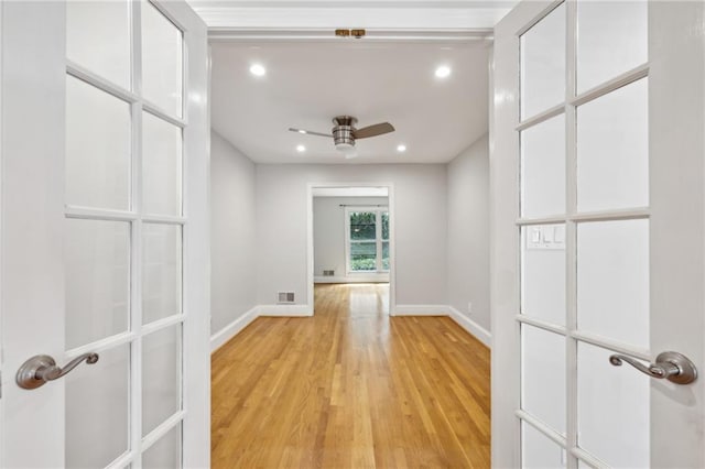1719 Woodcliff Ct NE, Atlanta, GA 30329 - hallway with light wood-style floors, baseboards, and recessed lighting