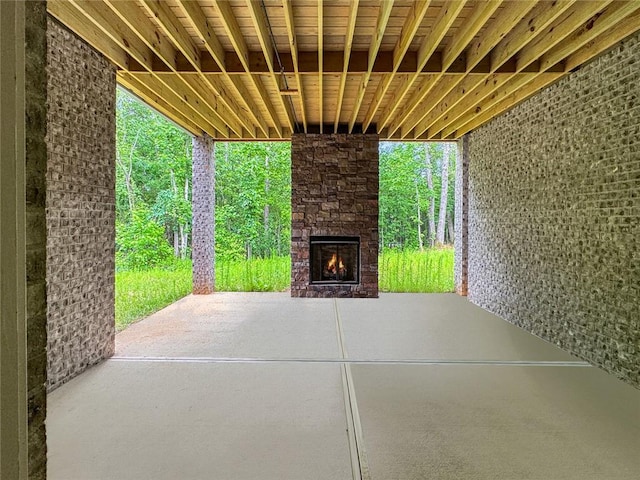 244 Coastline Rd, Fayetteville, GA 30214 - view of patio featuring an outdoor stone fireplace