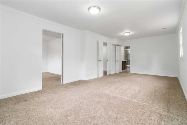 3781 Cherokee Trl, Suwanee, GA 30024 - spare room featuring crown molding, baseboards, and carpet floors