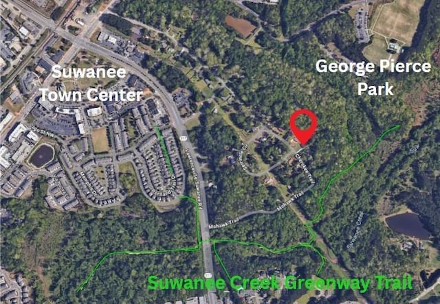 3781 Cherokee Trl, Suwanee, GA 30024 - aerial map of property and surrounding area