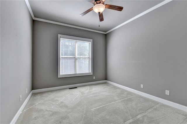 5195 Stefan Ridge Way, Buford, GA 30519 - unfurnished room featuring baseboards, ornamental molding, ceiling fan, and carpet