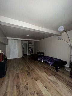 interior space with hardwood / wood-style floors