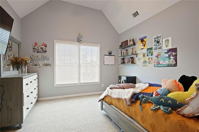 6317 Benbrooke Overlook NW, Acworth, GA 30101 - carpeted bedroom featuring lofted ceiling