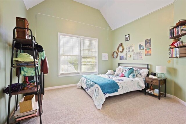 6317 Benbrooke Overlook NW, Acworth, GA 30101 - bedroom with vaulted ceiling and carpet flooring