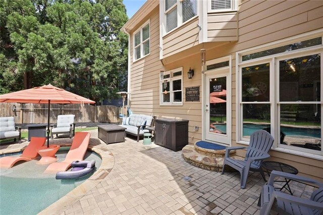 6317 Benbrooke Overlook NW, Acworth, GA 30101 - view of patio / terrace with an outdoor living space with a fire pit