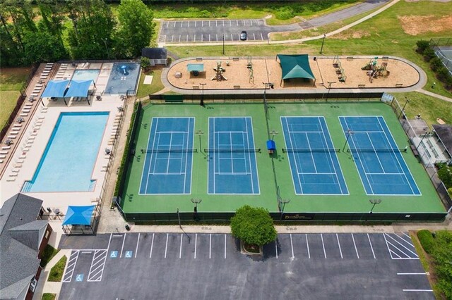 6317 Benbrooke Overlook NW, Acworth, GA 30101 - drone / aerial view of a pool