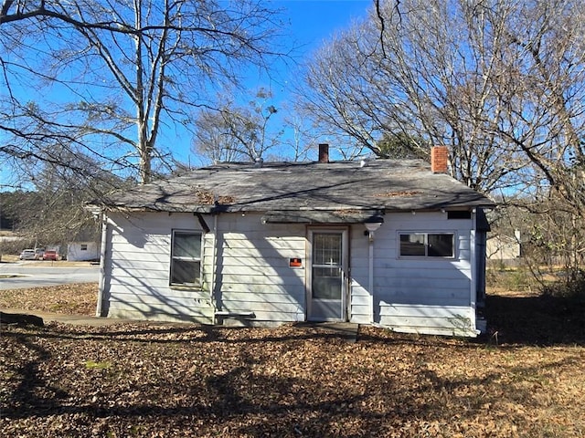 view of single story home