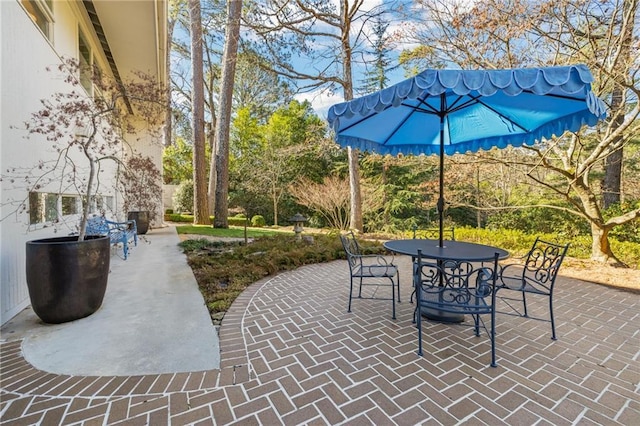 view of patio / terrace featuring outdoor dining area