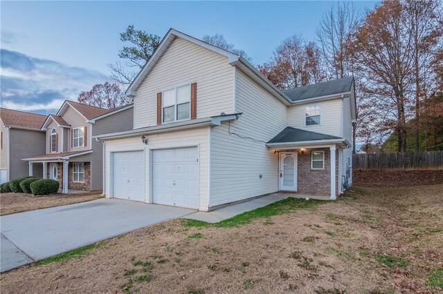 front facade featuring a garage