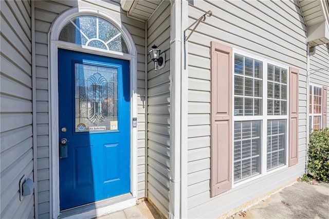 view of doorway to property