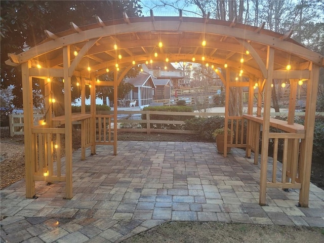 view of patio / terrace with a pergola