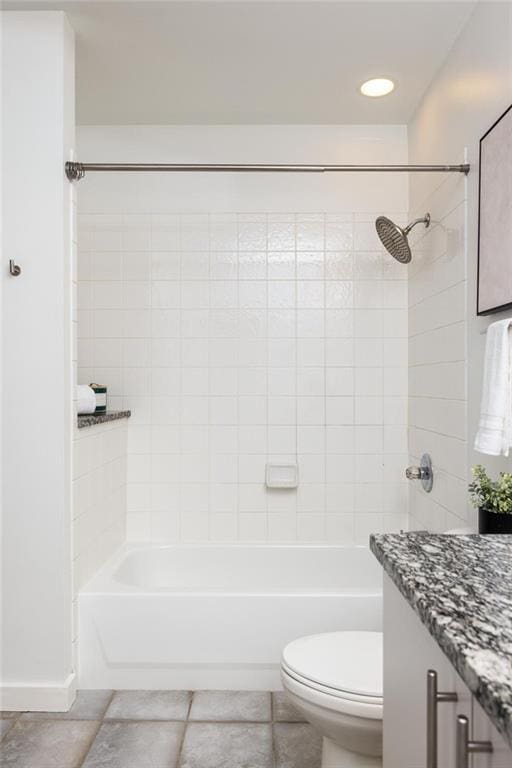 923 Peachtree St NE Unit 1238, Atlanta, GA 30309 - full bath with vanity, tile patterned flooring, and tub / shower combination