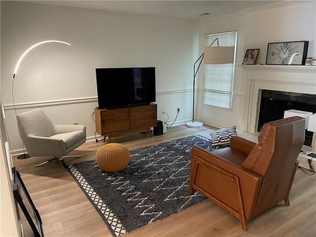 1271 Whitlock Ridge Dr SW, Marietta, GA 30064 - living area featuring light wood-type flooring and a fireplace