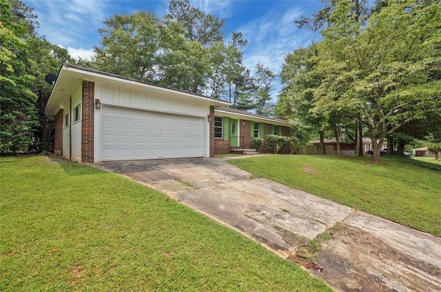 622 Sheffield Rd, Norcross, GA 30071 - view of front of property with brick siding, driveway, an attached garage, and a front lawn