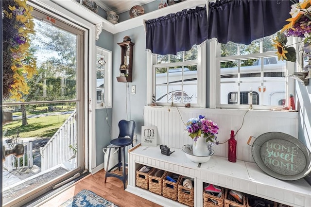 view of sunroom