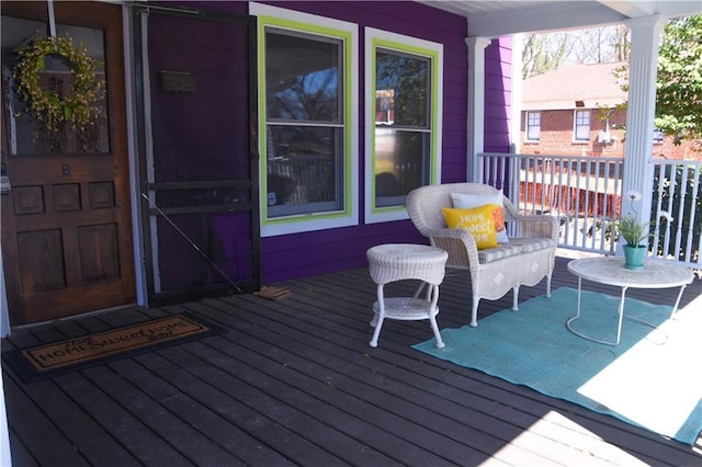 view of wooden deck