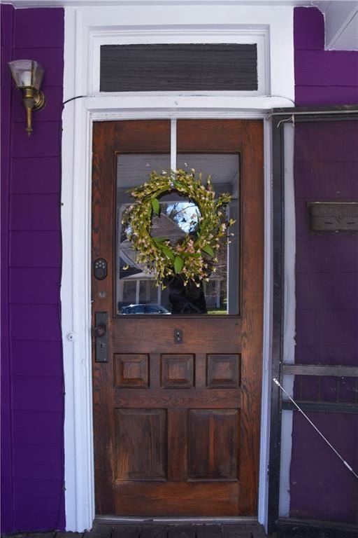 view of doorway to property