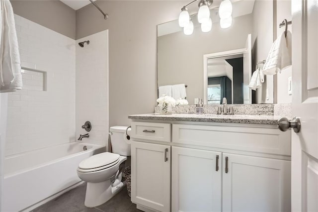 2987 Jefferson St, Atlanta, GA 30341 - bathroom with toilet, vanity, and bathtub / shower combination