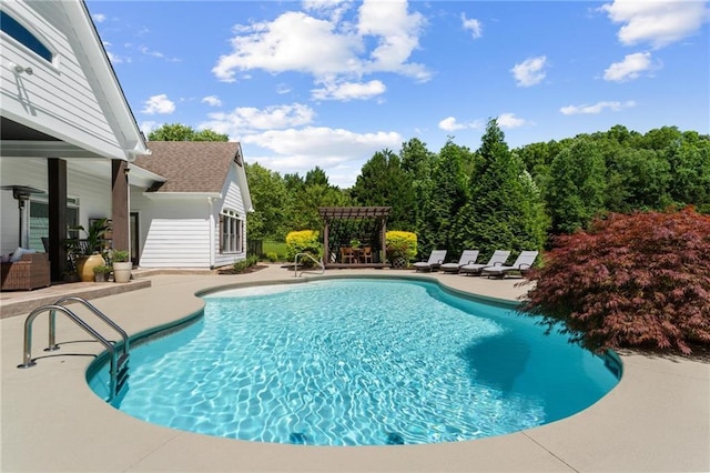 119 Sharp Mountain Crk, Ball Ground, GA 30107 - outdoor pool featuring a patio and a pergola