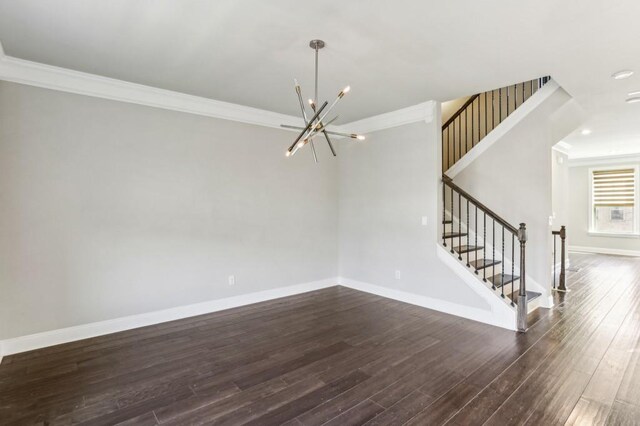 hall with dark hardwood / wood-style floors