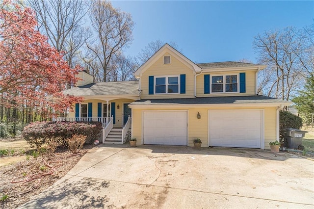 45 Somerset Ct, Covington, GA 30016 - view of front of property featuring driveway, an attached garage, and a porch