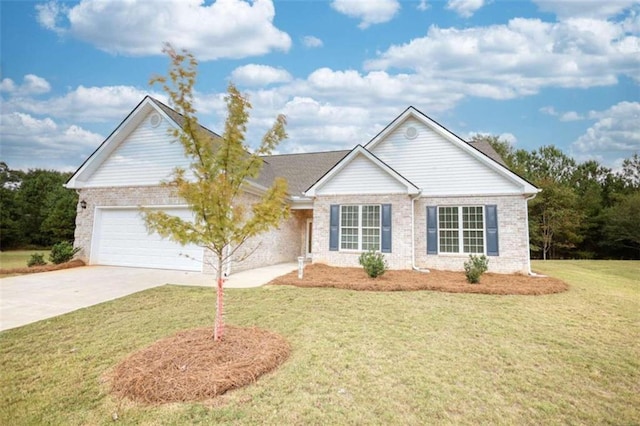 960 Park Place St, Social Circle, GA 30025 - single story home featuring brick siding, concrete driveway, a front yard, and an attached garage