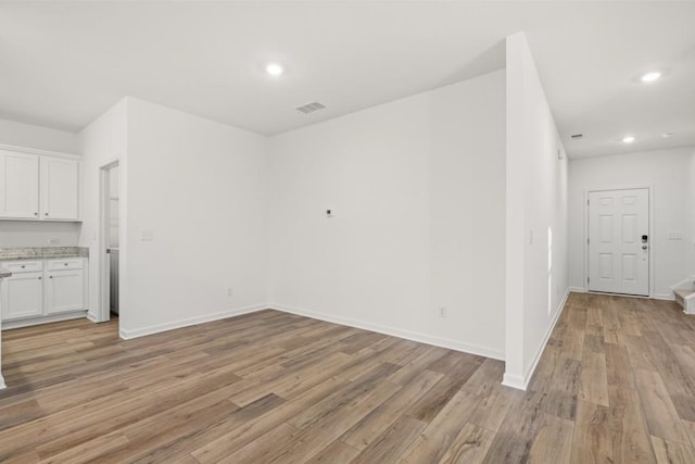 interior space featuring light hardwood / wood-style flooring