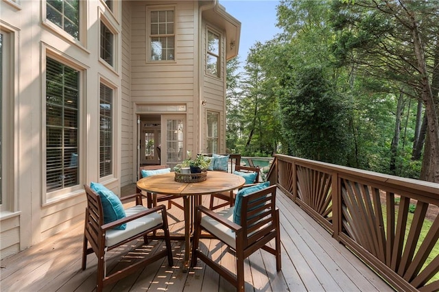 10135 High Falls Pointe Pointe, Johns Creek, GA 30022 - wooden deck featuring outdoor dining space