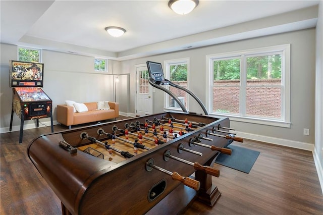 10135 High Falls Pointe Pointe, Johns Creek, GA 30022 - game room with baseboards and wood finished floors