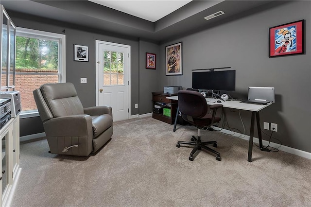 10135 High Falls Pointe Pointe, Johns Creek, GA 30022 - home office featuring baseboards, carpet flooring, and healthy amount of natural light