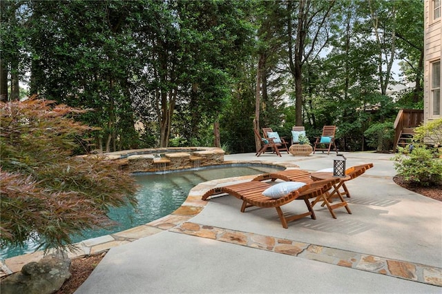 10135 High Falls Pointe Pointe, Johns Creek, GA 30022 - view of pool featuring a patio and a pool with connected hot tub