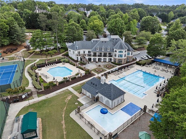 10135 High Falls Pointe Pointe, Johns Creek, GA 30022 - aerial view of a pool