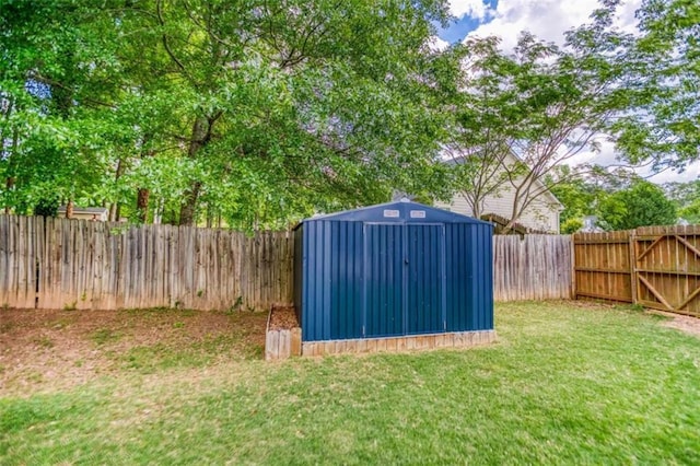 view of shed