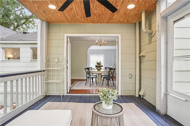 615 Sycamore Dr, Decatur, GA 30030 - wooden deck with ceiling fan