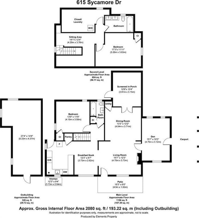615 Sycamore Dr, Decatur, GA 30030 - floor plan / room layout