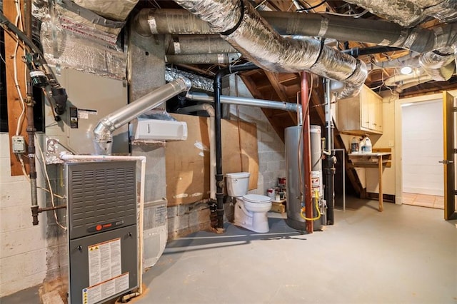 1492 Sagewood Cir, Stone Mountain, GA 30083 - utility room with gas water heater