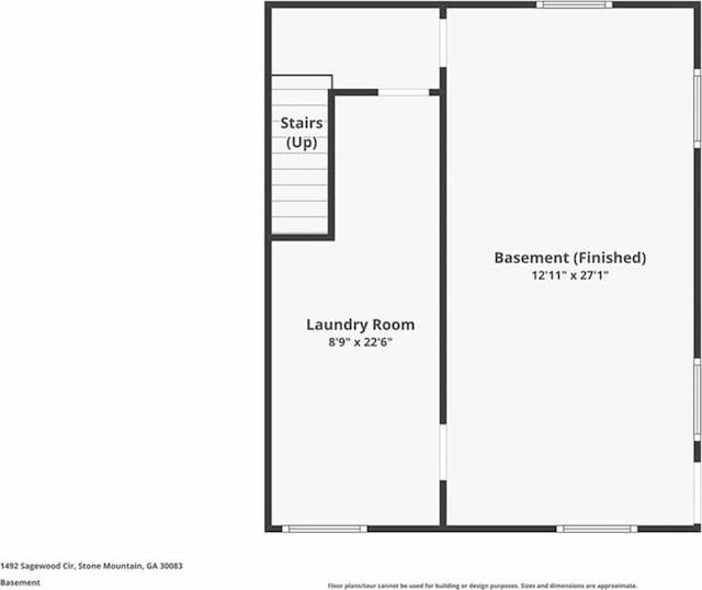 1492 Sagewood Cir, Stone Mountain, GA 30083 - home floor plan