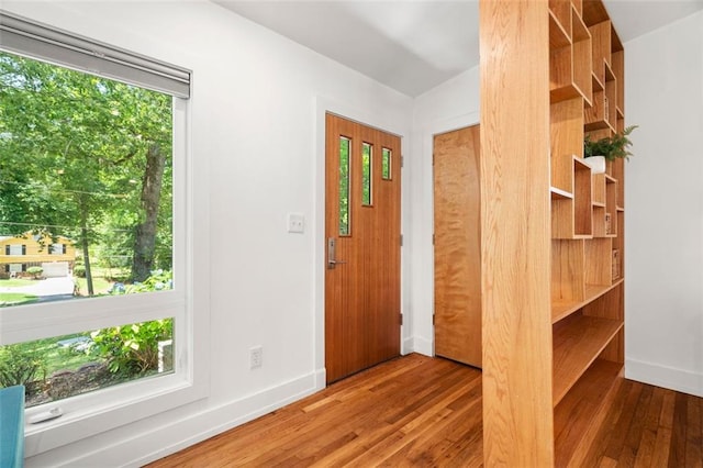 1492 Sagewood Cir, Stone Mountain, GA 30083 - foyer featuring wood finished floors, healthy amount of natural light, and baseboards