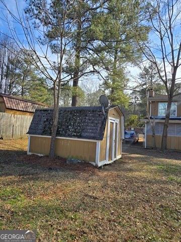 view of shed