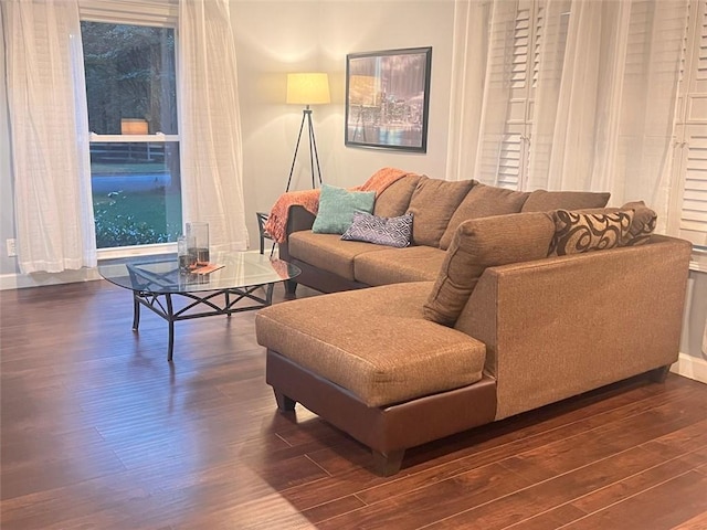 3629 Embry Cir, Atlanta, GA 30341 - living room featuring wood finished floors and baseboards