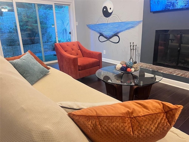 3629 Embry Cir, Atlanta, GA 30341 - living room featuring wood finished floors and baseboards