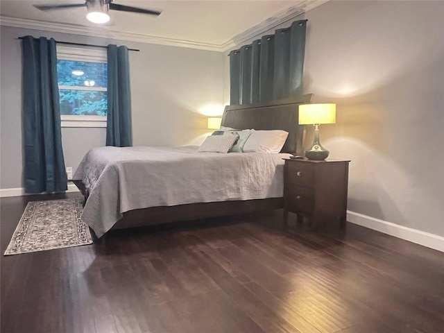 3629 Embry Cir, Atlanta, GA 30341 - bedroom featuring ceiling fan, wood finished floors, baseboards, and ornamental molding