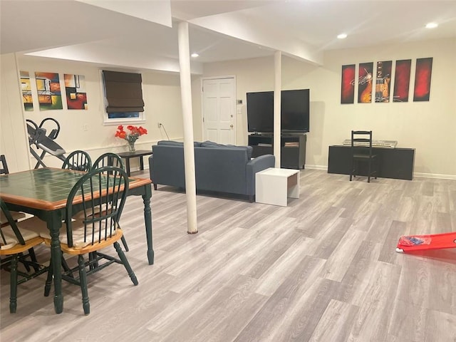 3629 Embry Cir, Atlanta, GA 30341 - interior space featuring recessed lighting, light wood-style flooring, and baseboards