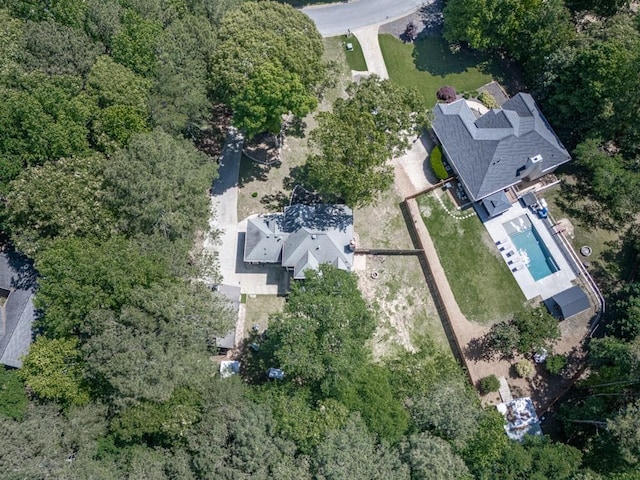 bird's eye view of a pool area
