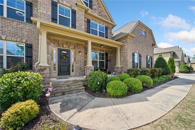 396 Ridge Walk Ct, Sugar Hill, GA 30518 - entrance to property with brick siding and covered porch