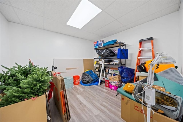 view of storage area