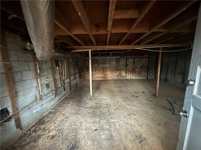 view of basement