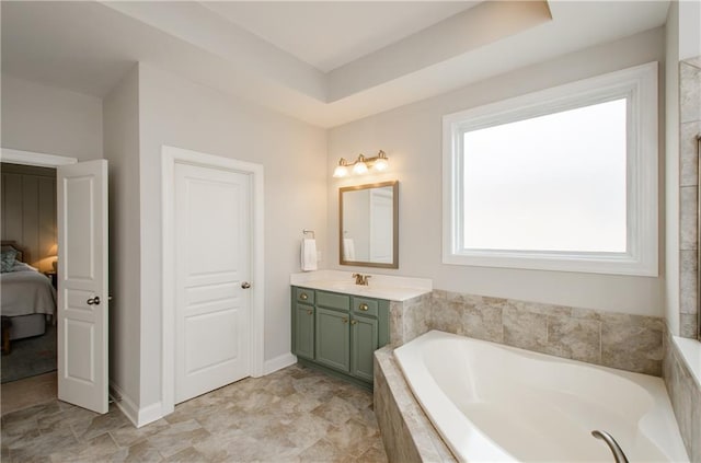 2535 Castlerock Ct, Cumming, GA 30041 - full bath featuring a garden tub, vanity, and ensuite bathroom