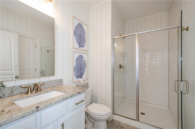 2535 Castlerock Ct, Cumming, GA 30041 - full bathroom featuring vanity and a stall shower